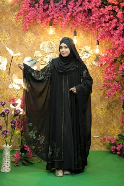 Cherry Jorjet Abaya - Black Colour